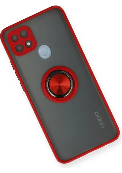 Oppo A15 Kılıf Yüzüklü ve Transparan Buğulu Şık Frosta Premium Silikon Kapak modelleri