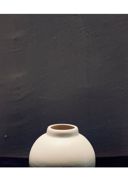 Yuvarlak Seramik Vazo – 14X14 cm Minimalist Şık Ev Aksesuarı modelleri
