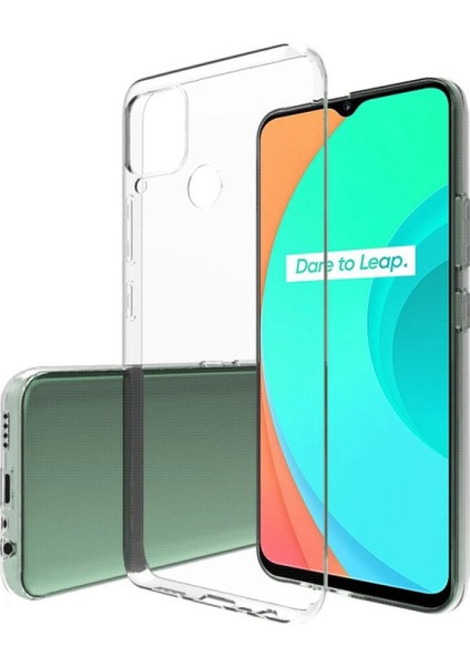 Realme C15 Kılıf Şeffaf Esnek Yapılı Premium Silikon Kapak Ryc/azun Şeffaf