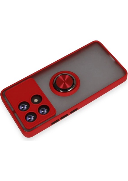 Poco X6 Pro Kılıf Yüzüklü ve Stant Özellikli Şık Premium Silikon Kapak Ryc/montreal Yüzüklü modelleri