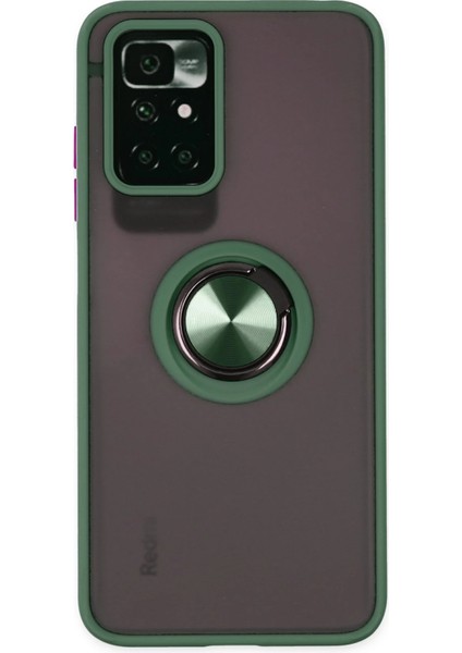 Redmi 10 2022 Kılıf Yüzüklü ve Stant Özellikli Şık Premium Silikon Kapak Ryc/montreal Yüzüklü