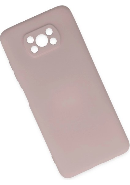 Xiaomi Pocophone X3 Kılıf Nano Içi Kadife Silikon - Pudra modelleri