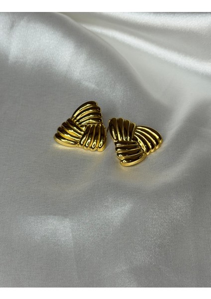 Vintage Üçgen Gold Tasarım Küpe fiyatları