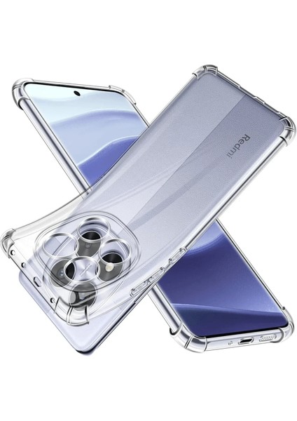 Redmi Note 14 Pro 5g Kılıf Şeffaf Esnek Yapılı Premium Silikon Kapak Ryc/azun Şeffaf