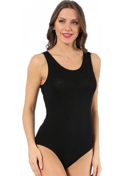 - Bayan Kalın Askılı Body Siyah