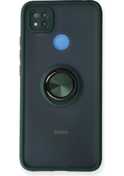 Redmi 9c Kılıf Yüzüklü ve Stant Özellikli Şık Premium Silikon Kapak Ryc/montreal Yüzüklü