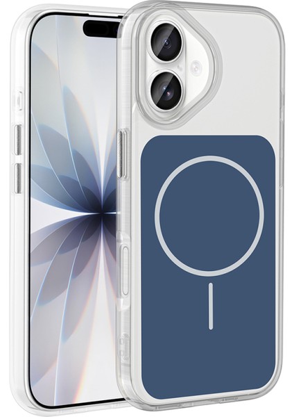 iPhone 17 Kılıf M-Safe Şarj Destekli Premium Sert Kılıf – Şık Metal Tuş Detaylı Ryc / Ikonik