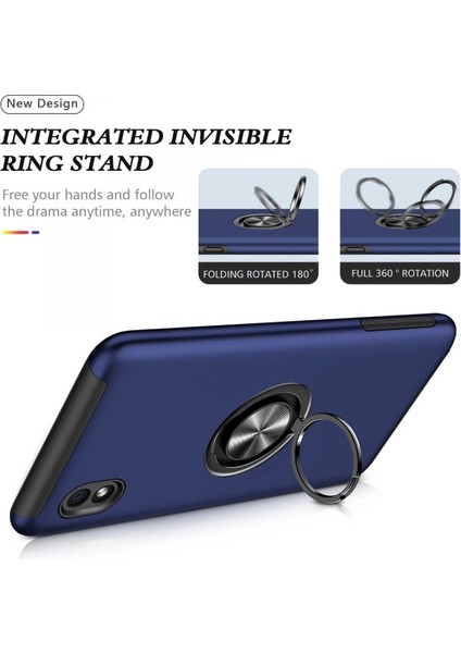 Samsung Galaxy A01 Core Kılıf Elit Yüzüklü Kapak - Lacivert modelleri