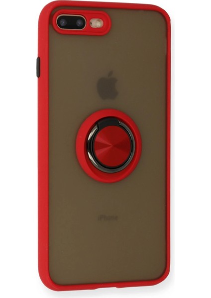 iPhone 8 Plus Kılıf Yüzüklü ve Transparan Buğulu Şık Frosta Premium Silikon Kapak fiyatları