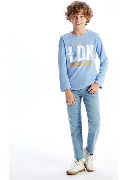 Yeni Sezon Bisiklet Yaka Baskılı Uzun Kollu Erkek Çocuk Tişört fiyatları