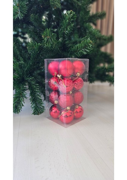 Renkli Noel Topları 6 Cm, 16'lı Set, Şık Yılbaşı Dekorasyonu fiyatları