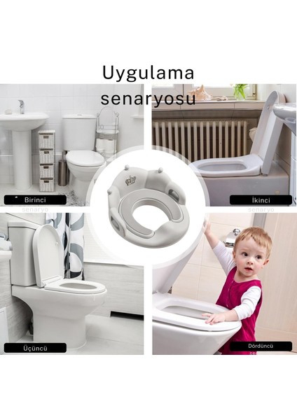 Çocuklar Için Tuvalet Eğitim Klozet Kapağı Kaymaz Tasarım Rahat Oturumlu Seyahat Dostu Hijyenik