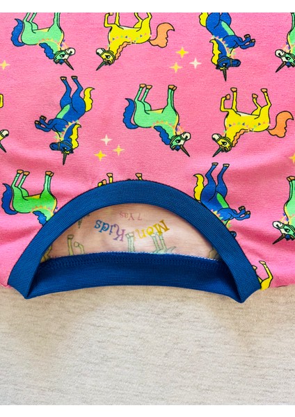 Kız Çocuk Likralı Penye Kaliteli Unicorn Baskılı Pijama Takımı indirimleri