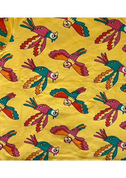 Kız Çocuk Likralı Penye Kaliteli Papağan Baskılı Pijama Takımı fırsatları