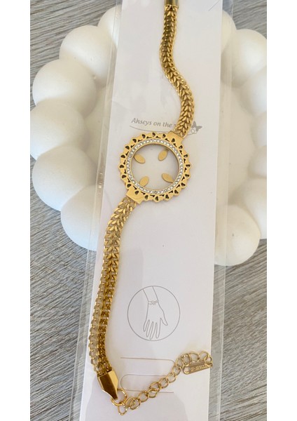 Çeyrek Takılan Çelik Bileklik