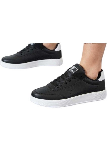 Zenne 158 Siyah-Beyaz Cilt Rahat Kaymaz Ortopedik Günlük Spor Ayakkabı fırsatları