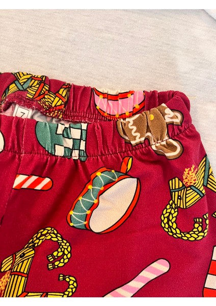 Çocuk Likralı Penye Kaliteli Yeni Yıl Baskılı Pijama Takımı indirimleri