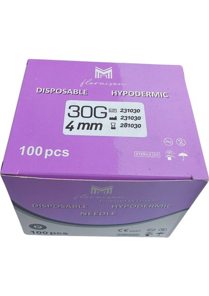 Mezoterapi Iğne Ucu 30G 4 mm 100 Adet / Kutu