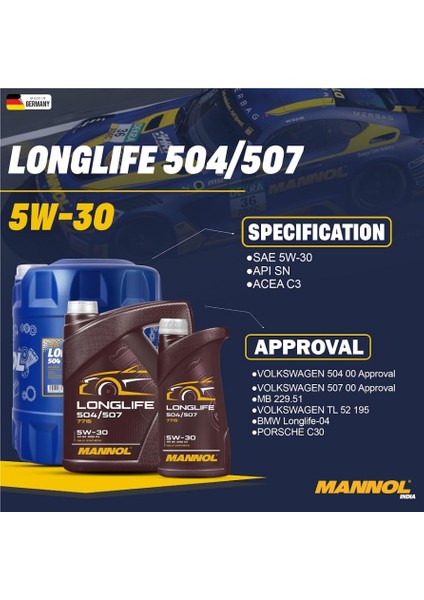 Yüksek Performanslı 2025 Üretimli 5W30 Longlife 504/507 5 Lt Motor Yağı ve Motor Iç Temizleyici fiyatları