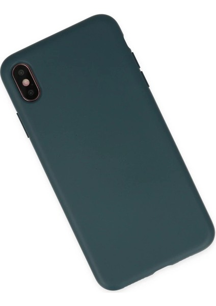 Iphone Xs Max Kılıf Nano Içi Kadife Silikon - Koyu Yeşil fiyatları