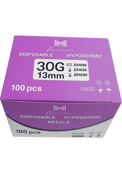 Mezoterapi Iğne Ucu 30G 13 mm 100 Adet / Kutu