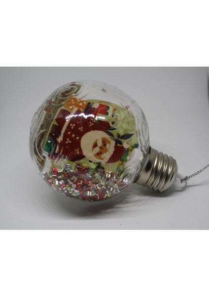 Yılbaşı Ağaç Işıklı Ampul Süs, Bulut Tasarımı, Beyaz Işık, Şık ve Parlak Dekorasyon