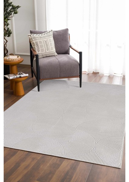 Enti Akik 8614 Gri Halı Kilim Salon Mutfak Kesme Yolluk Dokuma