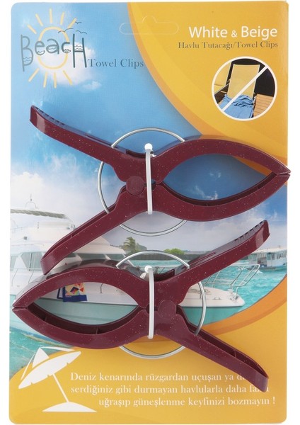 Plaj Havlu Mandalı - Şezlong Mandalı - Mandal Xl 2 Adet modelleri