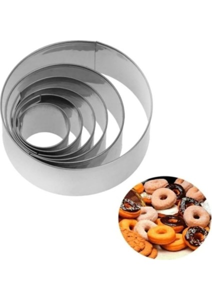 Kurabiye Kalıbı Metal Yuvarlak 5 Parça