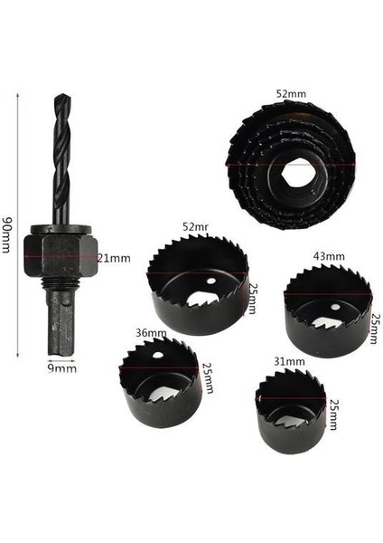 6 Parça Demir Ahşap Alçıpan Delme Buat Açma Seti indirimleri