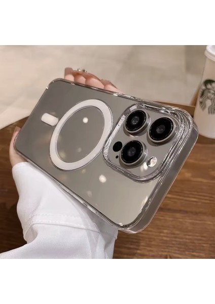 iPhone 15 Promax Magsafe Uyumlu Sararmaz Sert Mika Kristal Netliğinde Ultra Ince Hafif Pc Kılıf modelleri