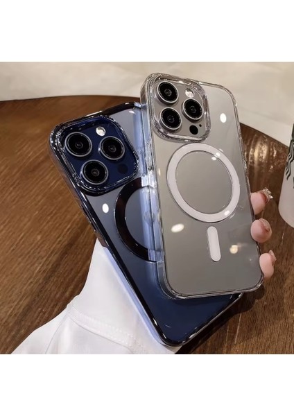 iPhone 15 Promax Magsafe Uyumlu Sararmaz Sert Mika Kristal Netliğinde Ultra Ince Hafif Pc Kılıf indirimleri