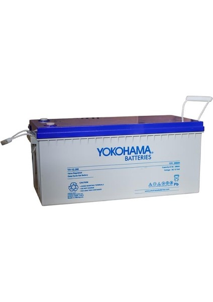 Yokohama YH-27019 12V 200AH Tam Bakımsız Deep Cycle Akü (532X240X221MM)