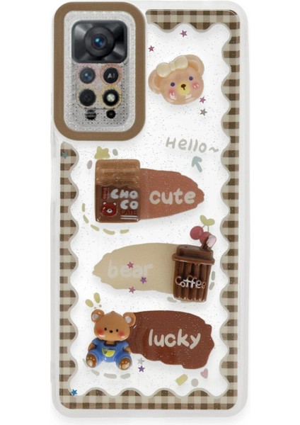 Note 11 Kılıf Sweet Desenli Silikon Kapak - ŞEFFAF-(5796)