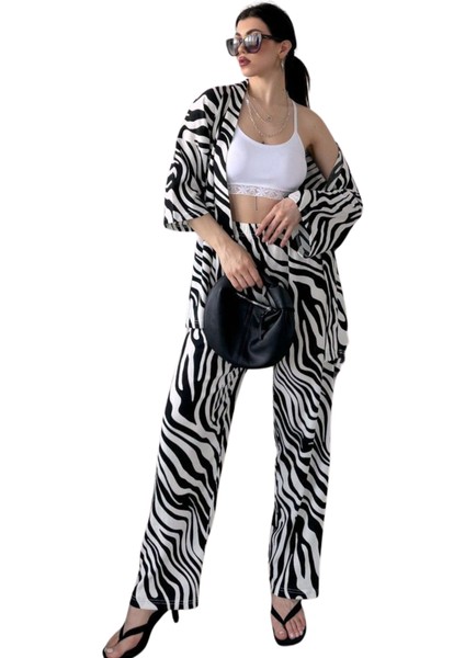 Alt Üst Takım Kimono- Zebra Desenli fiyatları
