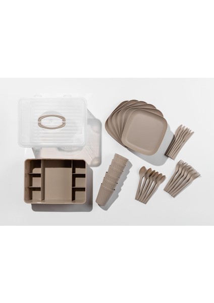 36 Parça Taşınabilir Piknik – Kamp – Misafir Seti fiyatları