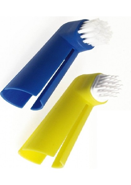 2 Li Set Evcil Hayvan Diş Fırçası ve Silikon Fırçası Parmağa Takılan