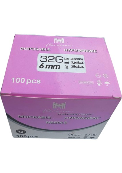 Mezoterapi Iğne Ucu 32G 6 mm 100 Adet / Kutu