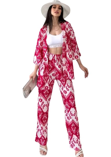 Alt Üst Takım Kimono- Desenli