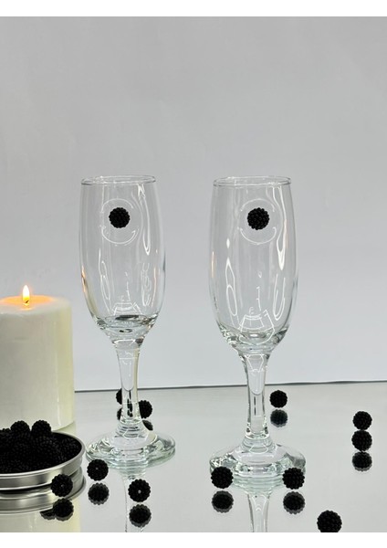 Şampanya Kadehi̇ Si̇yah Inci̇ Böğürtlen Fi̇gürlü 2'li̇ fiyatları