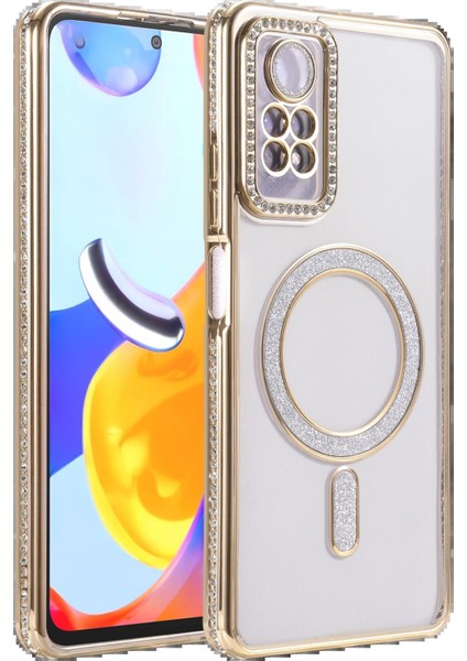 Note 12 4g Joke Simli Magneticsafe Kılıf - GOLD-(5796)
