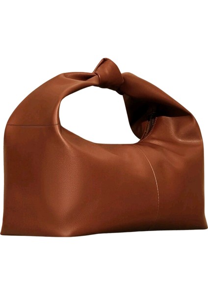 Şık Tasarım Deri Kadın Kol Çantası-Kahverengi fiyatları