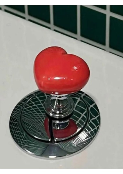 2 Adet Takma Tırnaklı Kadınlar Için Klozet Basma Buton Düğmesi Kalp Klozet Kapağı Sifon Kulpu modelleri