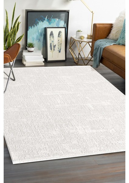 Enti Akik 8610 Krem Halı Kilim Salon Mutfak Kesme Yolluk Dokuma