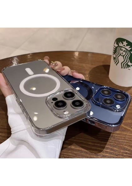 iPhone 15 Pro Magsafe Uyumlu Sararmaz Sert Mika Kristal Netliğinde Ultra Ince Hafif Pc Kılıf indirimleri