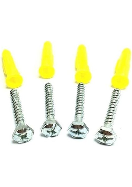 Plastik Dübel + Vida (Yıldız + Anahtar Uç) (100 Adet)
