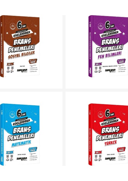 Ankara Yayıncılık 6. Sınıf Branş deneme Seti Ankara Yayıncılık