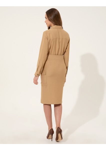 Kadın Camel Dokuma Etek 50247481-VR015 fırsatları