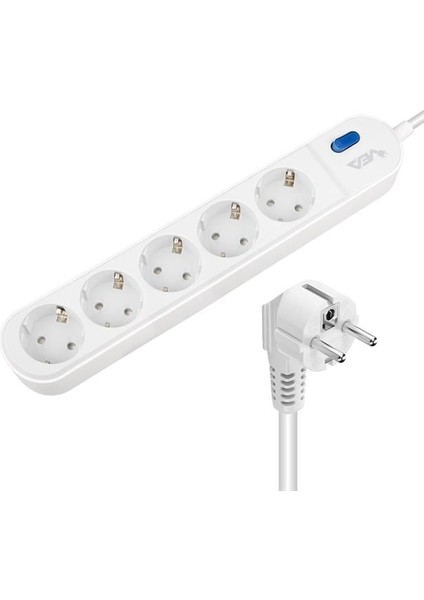 Vea VE-VEGA105 A Class 5'li Anahtarlı 1.5 Metre Akım Korumalı Priz