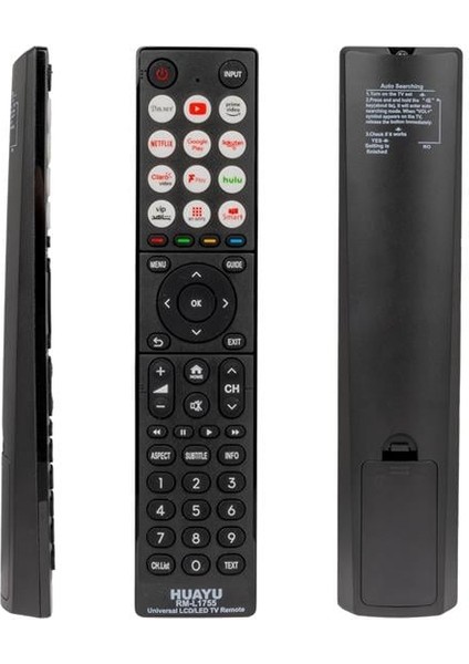 Huayu RM-L1755 Netflix-Youtube-Hulu-Prime Video-Google Play-My Apps-Rakuten-Disney Tuşlu Universal